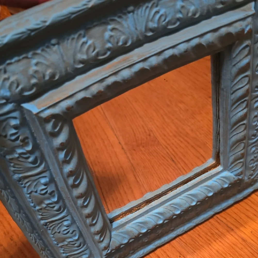 Elegant Blue Square Mirror